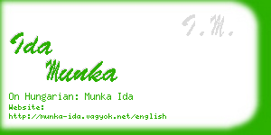 ida munka business card